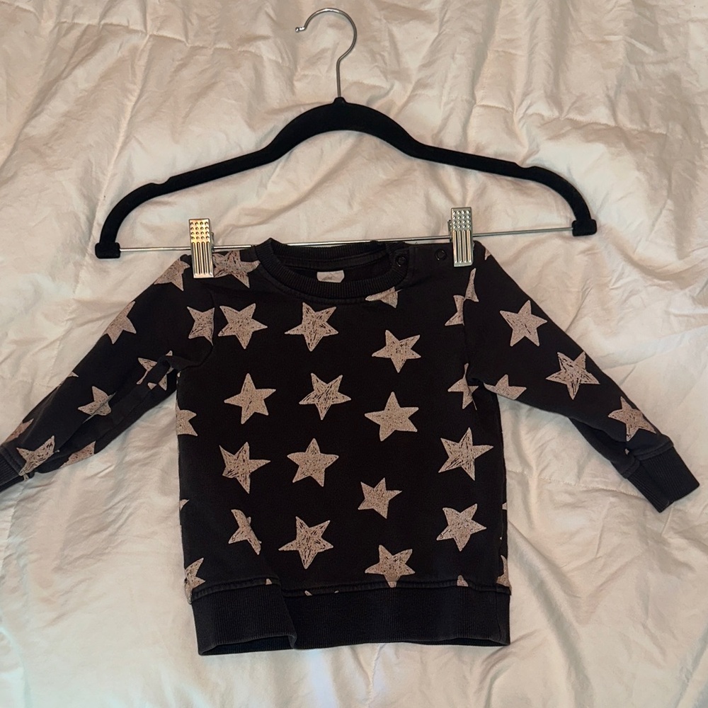H&M Black Star Pattern Kids Sweatshirt